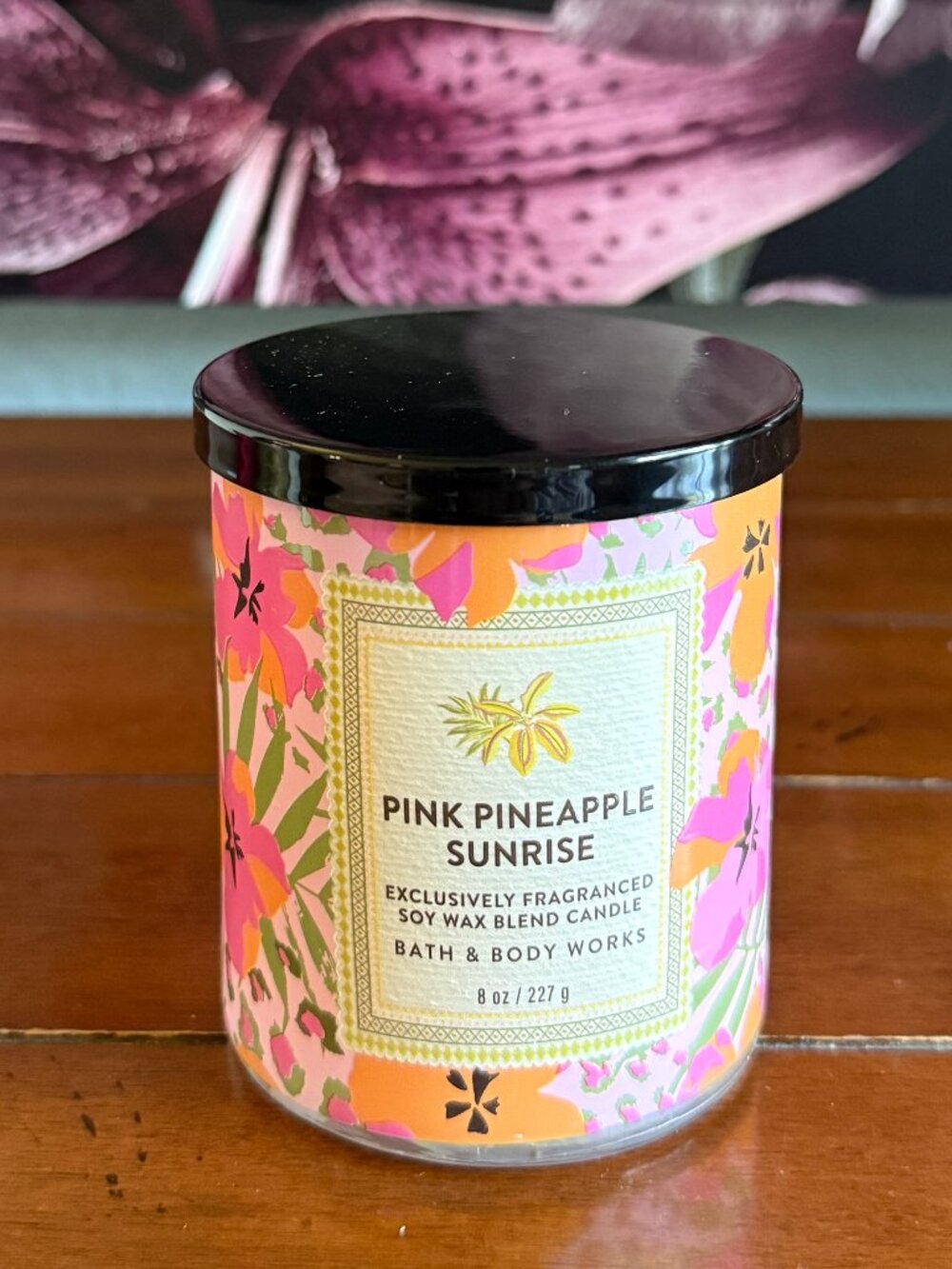 NEW PINK PINEAPPLE SUNRISE Single Wick Candle Bath & Body Works